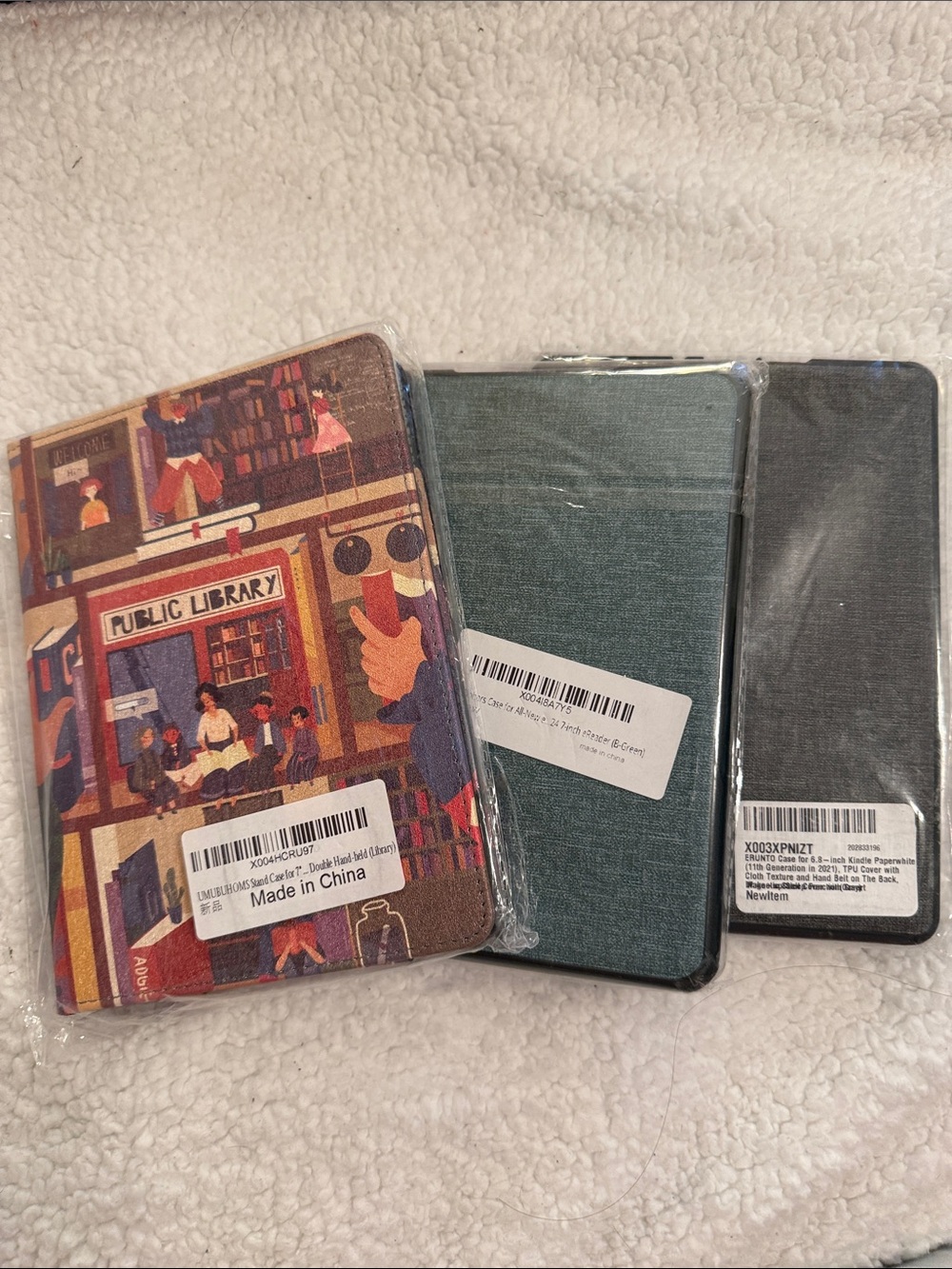 Public Library Art Tablet Cover - Green & Gray